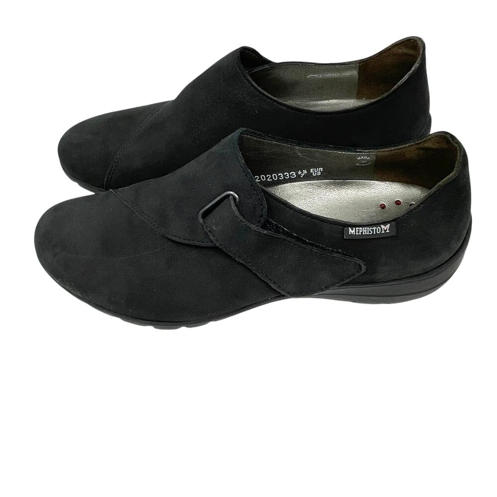 Mephisto Air Jet Luce Women’s Size 7 Black Nubuck Leather Comfort Loafer